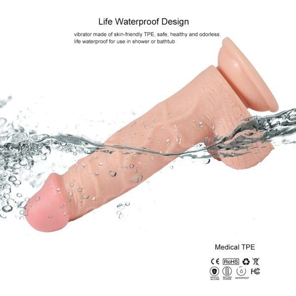 16466579072020062815265451-600x600jpg.jpg 8.26inch Hansen Vibrating Dildo, 20 Frequency, Wireless, Battery Powered - Image 1