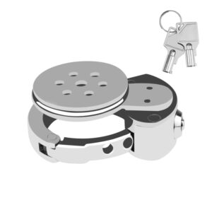 New Super Small (224g)Metal Flat Lock Chastity Device Adjustable Adjustable Size 32mm - 50mm