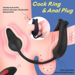 Vibrating Cock Ring With Anal Plug - Image 2