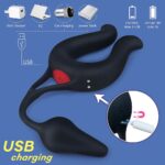 Vibrating Cock Ring With Anal Plug - Image 8