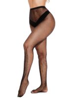 Black Mesh Fishnet Pantyhose Stockings, Spider Web Tight Socks, Halloween - Image 3