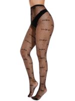 NEW Halloween Costume Black Laceup Panty hose - Image 3