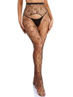 Womens Fishnet Thigh-High Stockings Tights Suspender Pantyhose Hosiery - Image 2