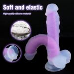 Apollo Luminous Silicone Dildo With Balls And Suction Cup - Image 10