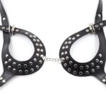 Sexy Leather Rivet Bra - Image 3